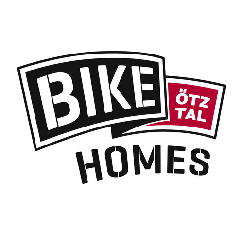 Black and red Bike Homes logo
